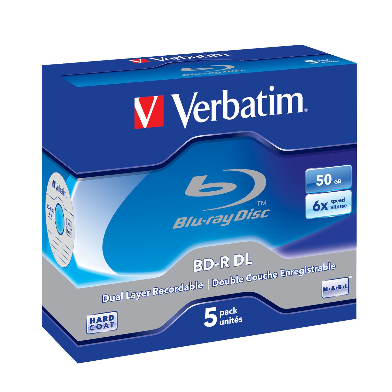 Verbatim BD-R 50GB Blank Blu-ray Disc 6x Speed Jewel Case 43748 (5 Pack) Verbatim BD-R 50GB Blank Blu-ray Disc 6x Speed Jewel Case 43748 (5 Pack)